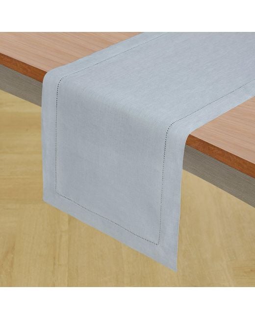 Solino Home White Linen Table Runner