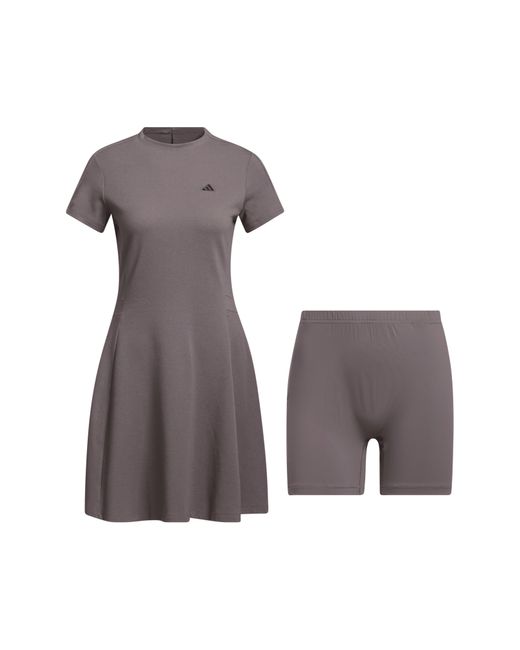 Adidas Originals Gray Go-to Golf Performance Dress & Bike Shorts