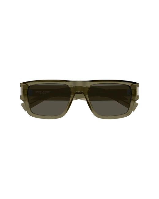 Saint Laurent Green 54mm Square Sunglasses for men