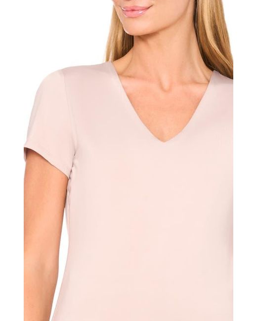 Halogen® Blue V-Neck Compression T-Shirt