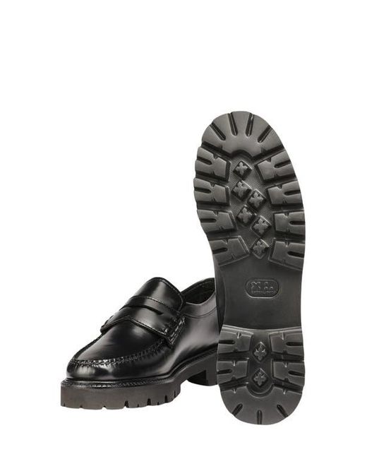 G.H.BASS Black Grace Super Lug Sole Penny Loafer