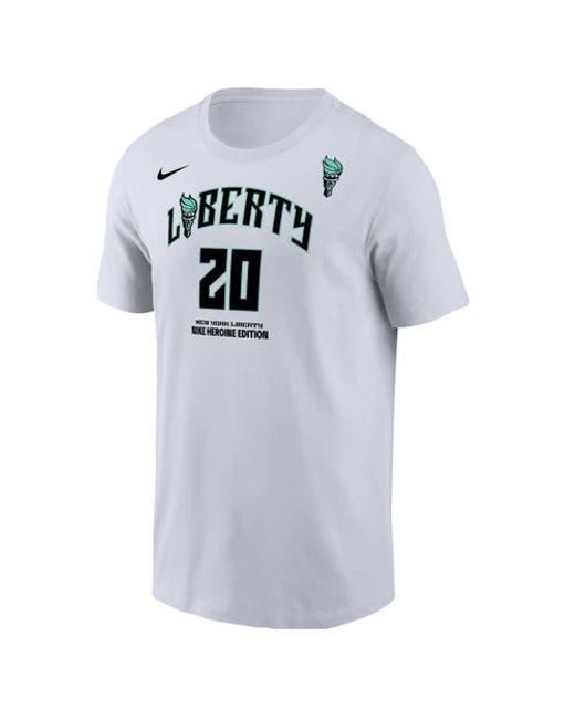 Nike Gray Sabrina Ionescu New York Liberty Heroine Edition Name & Number T-Shirt for men