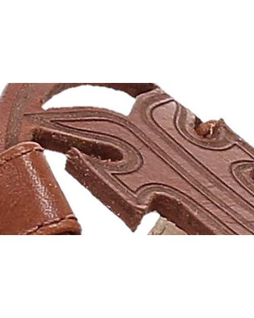 Frye Brown Taylor Logo Sandal