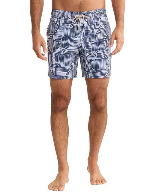 Fair Harbor Men's Blue The Bayberry Swim Trunks