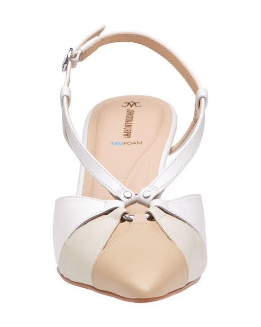 Johnston & Murphy Natural Lindsey Ring Slingback Pump