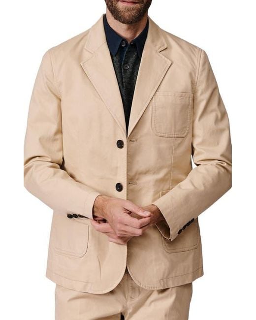 aubi Natural Mareham Patch Pocket Blazer for men