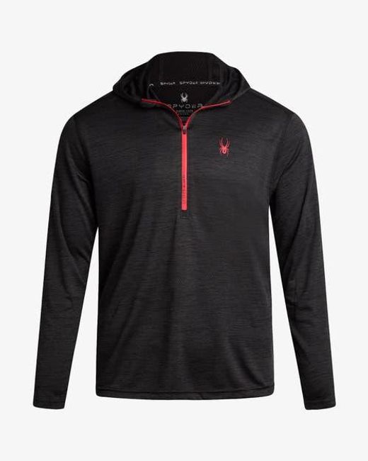 Spyder Black Knit Half Zip for men