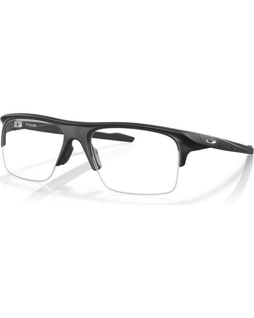 Oakley Black 56Mm Rectangle Optical Glasses for men