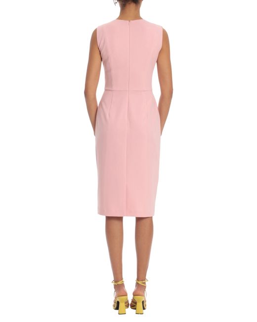 DONNA MORGAN FOR MAGGY Pink Cutout Sheath Midi Dress