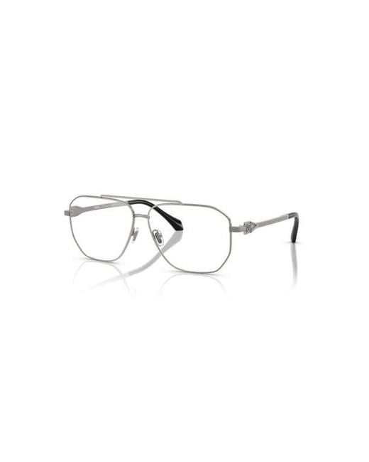 Versace Metallic 59Mm Square Optical Glasses for men