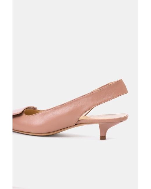 Bells & Becks Pink Livia Pointy Toe Slingback With Tab
