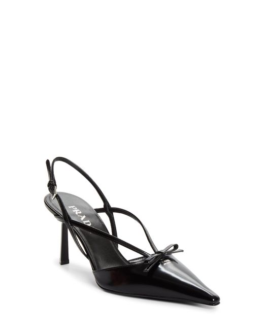 Prada Black Slingback Pump