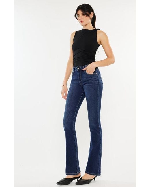Kancan Blue Denver Essentials High Rise Bootcut Jeans