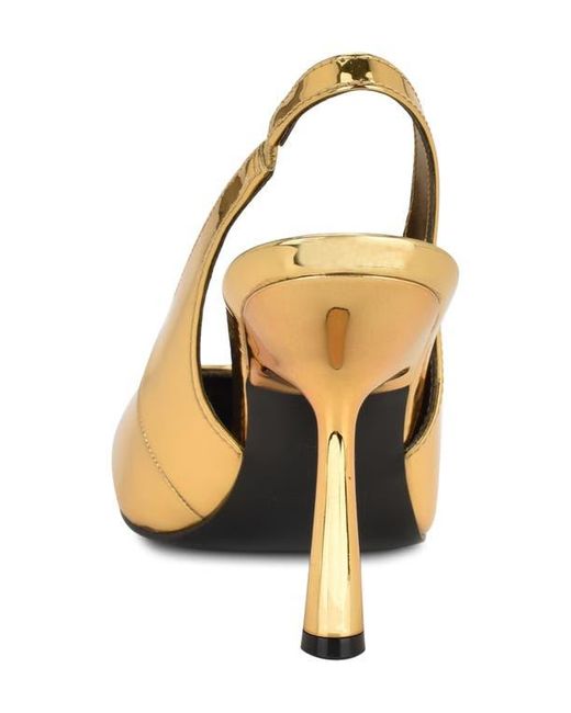 Nine West Metallic Kates Slingback Pointed Toe Pump