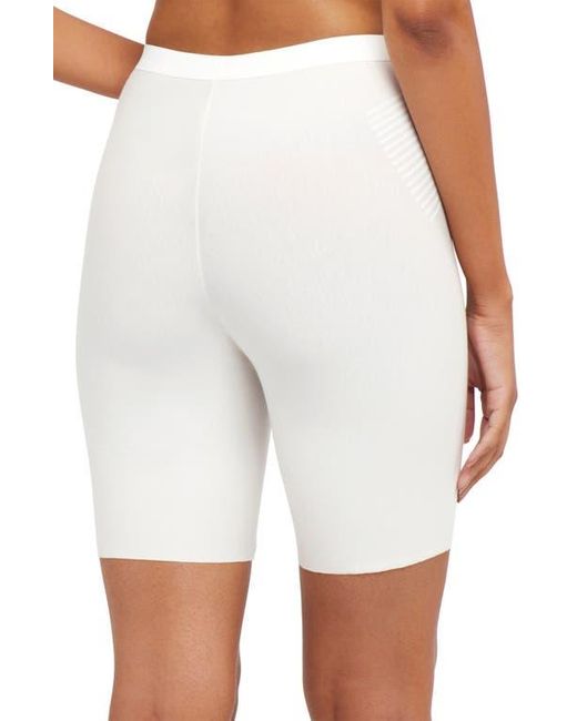 Spanx White Spanxshape Invisible Cotton Blend Shorts