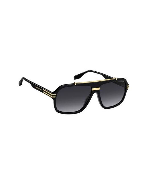 Marc Jacobs Black 58Mm Gradient Flat Top Rectangular Sunglasses for men
