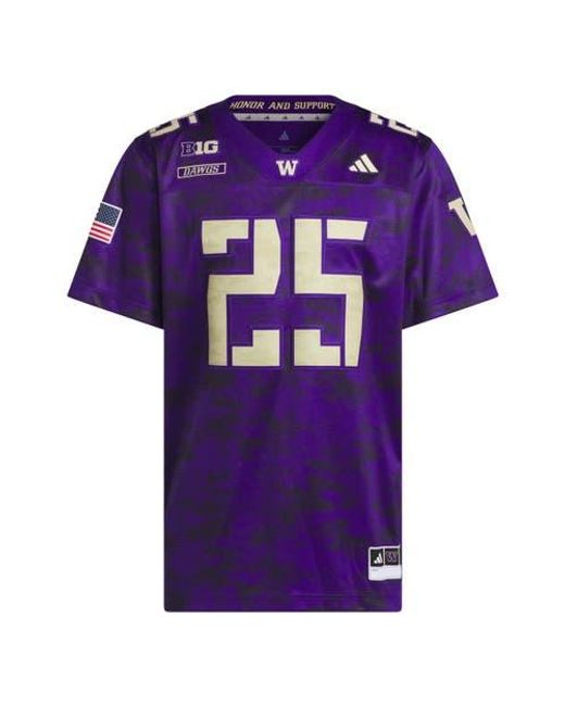 Adidas Purple #25 Washington Huskies Honor & Support Premier Strategy Jersey for men