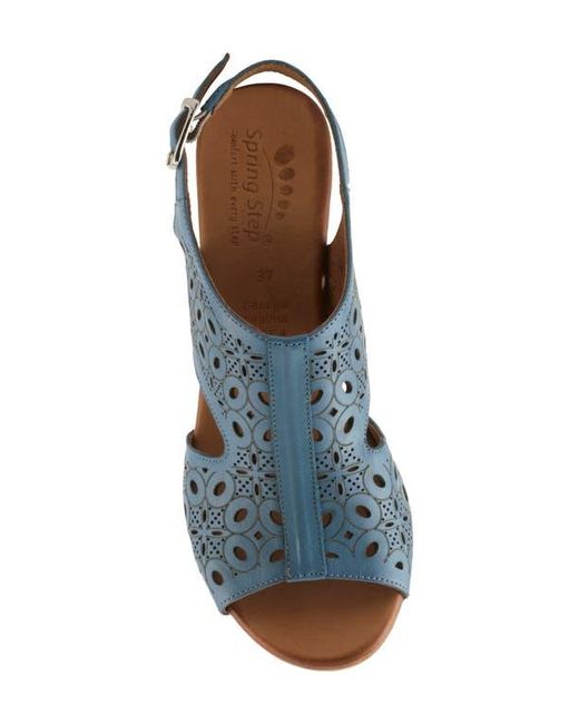 Spring Step Blue Kovach Slingback Sandal
