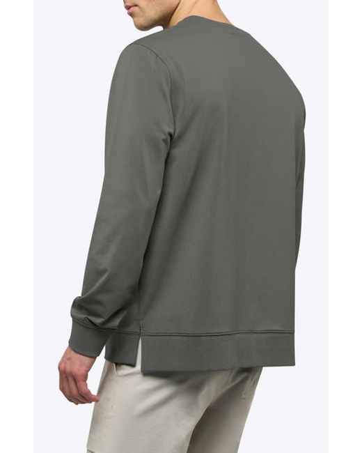 Cuts Gray Hyperloop Split Hem Sweatshirt for men