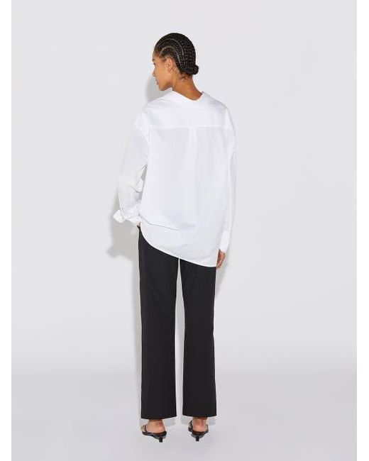 Callas Milano White Petra Cotton Poplin Boyfriend Oversize Shirt