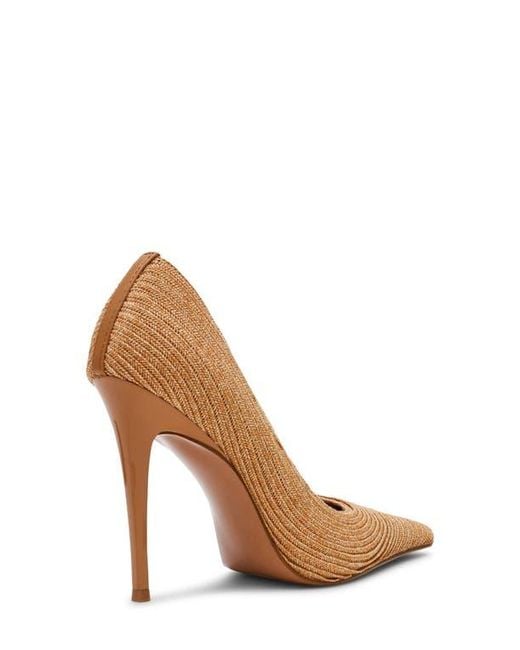 Steve Madden Brown Elegant Raffia Half D'Orsay Pump