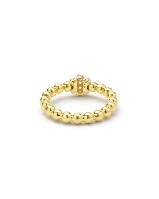 Lagos Metallic Caviar Diamond Stacking Ring
