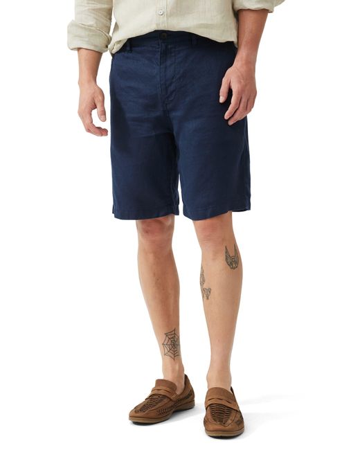 Rodd & Gunn Blue Westlock Linen Shorts for men