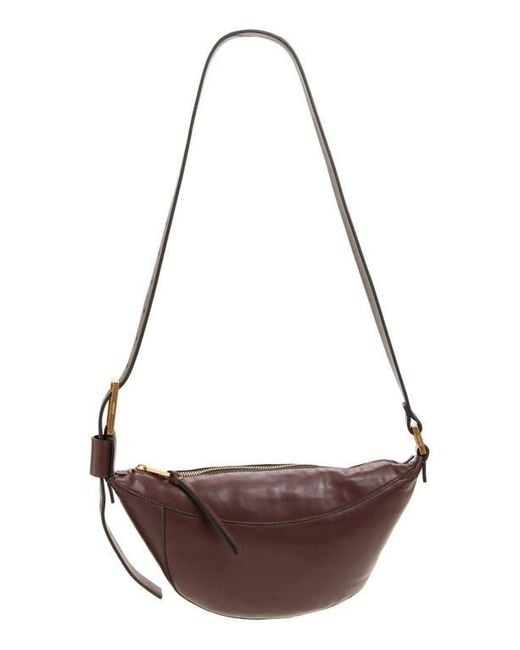 AllSaints Red Luna Leather Crossbody Bag