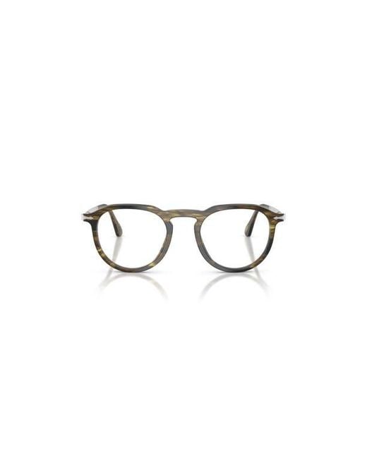 Persol Metallic 51Mm Rectangle Optical Glasses