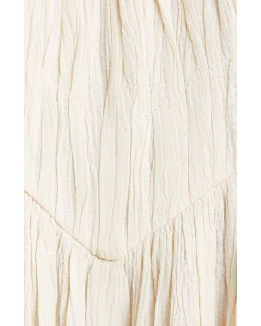 Treasure & Bond White Shirred Raglan Sleeve Gauze Top