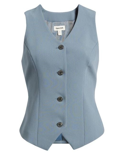 Open Edit Blue The Icon Tailored Waistcoat