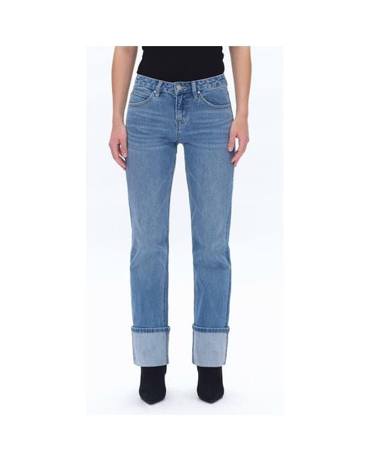 Bayeas Blue Yoyo Deep Cuff Straight Jeans