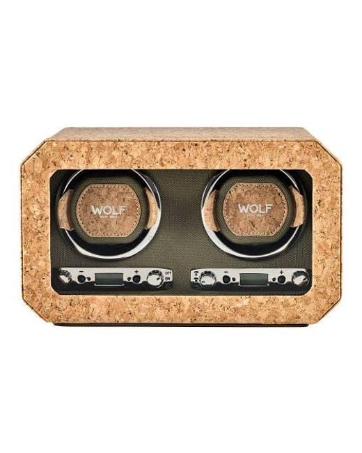 Wolf Metallic Cortica Double Watch Winder for men
