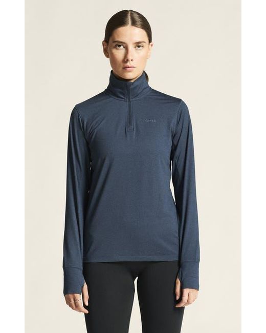 C.r.a.f.t Blue Flow Quarter Zip Pullover