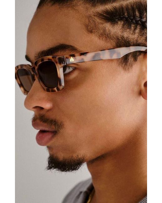 Aire Brown Sculptor 50Mm Rectangular Sunglasses