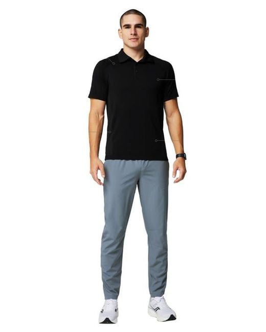 Fabletics Black The Training Day Polo for men