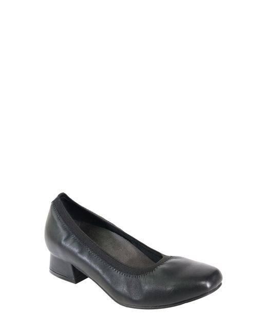 David Tate Gray Fab Square Toe Pump