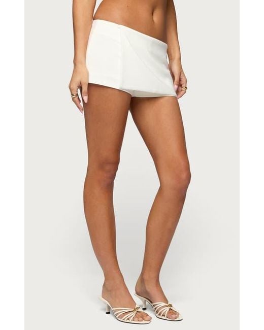 Edikted White Alixa Micro Skort