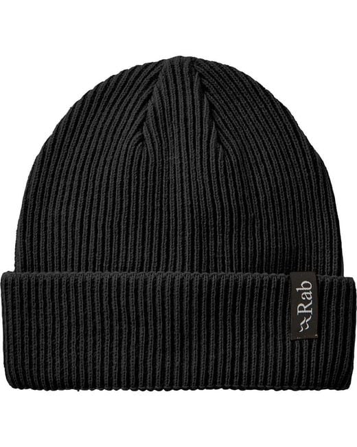 Rab Black Perimeter Rolled Beanie