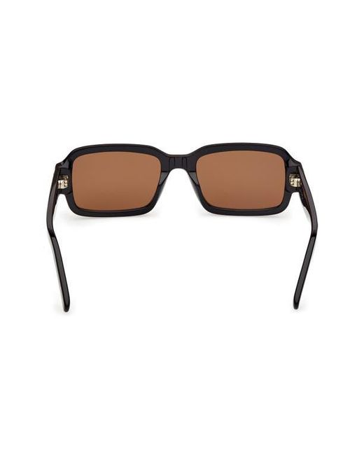 MCM Brown 54Mm Rectangular Sunglasses