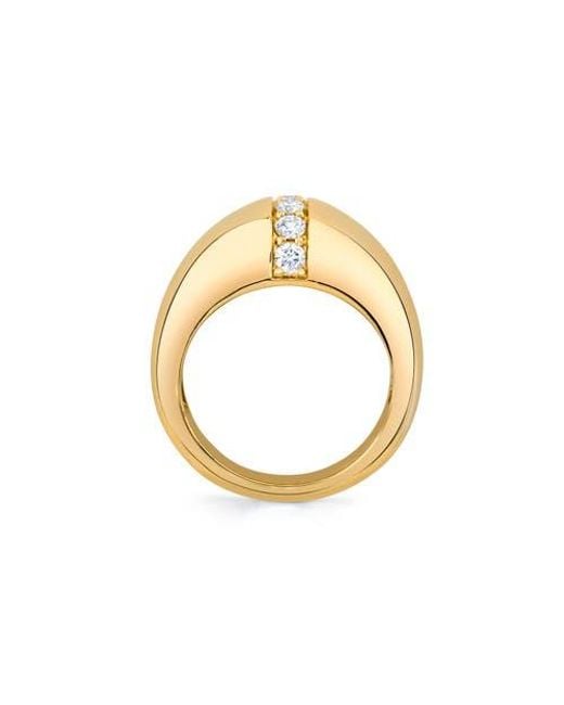 Michael M Metallic Orb Diamond Split Signet Ring