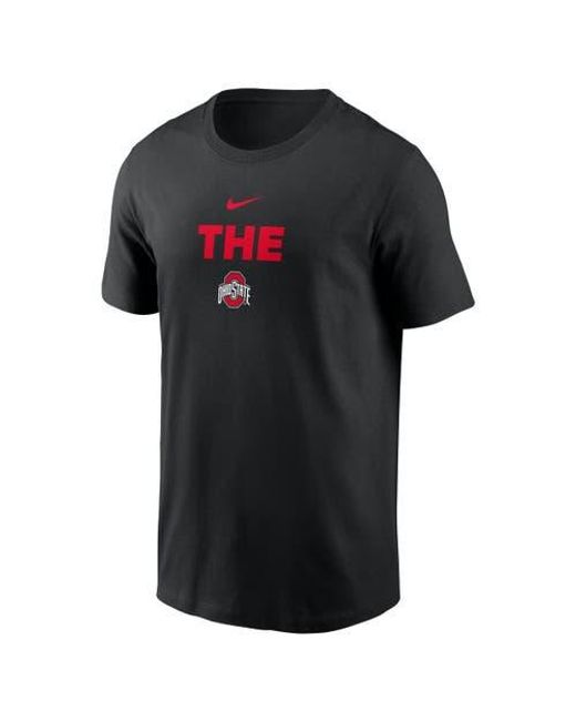 Nike Black Ohio State Buckeyes 2-Hit Stacked T-Shirt for men