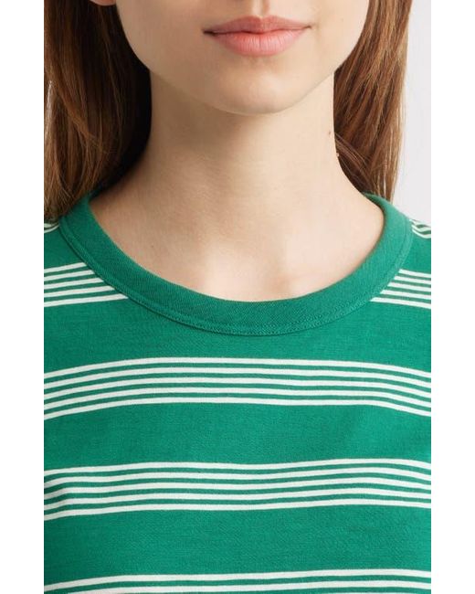 Rag & Bone Green The Slub Stripe T-Shirt