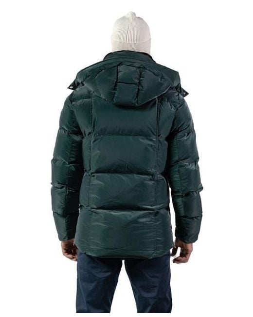 Woodpecker Green Bumnester 3/4 Length Quilted Coat for men