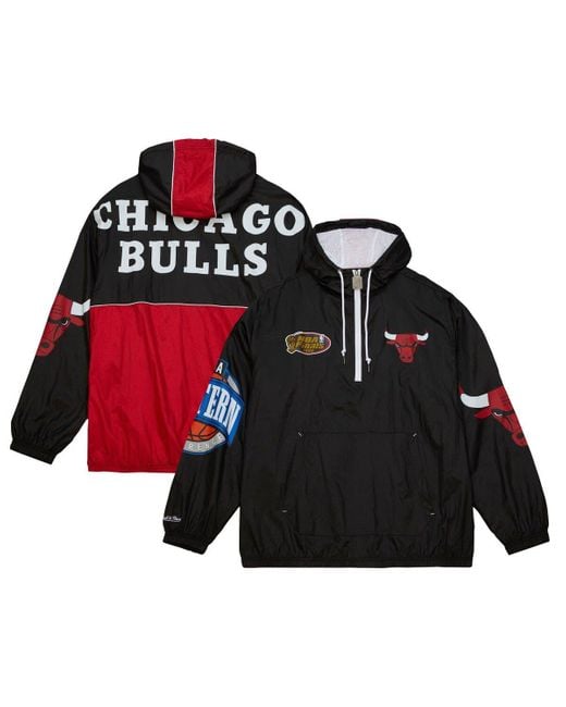 Men's Majestic Black/Red Chicago Bulls Big & Tall Colorblock