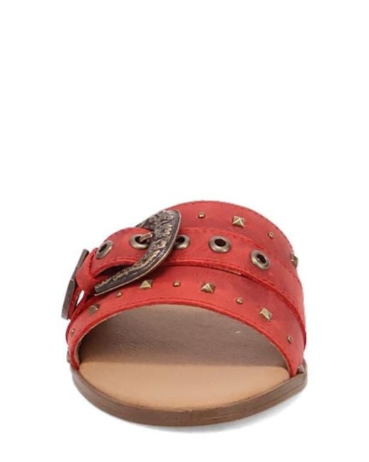 Dingo Red Lariat Slide Sandal