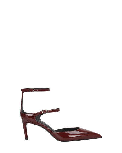 Boss Brown Gracey Ankle Strap Pointed Toe Pump