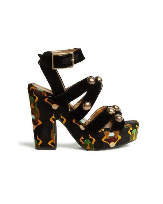 LaDoubleJ Black Medal Wedge (With Studs)