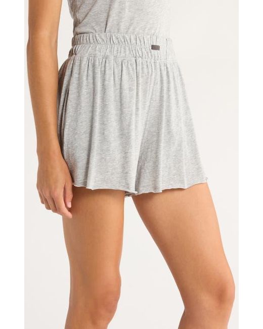 Lunya Gray Organic Pima Cotton Sleep Shorts
