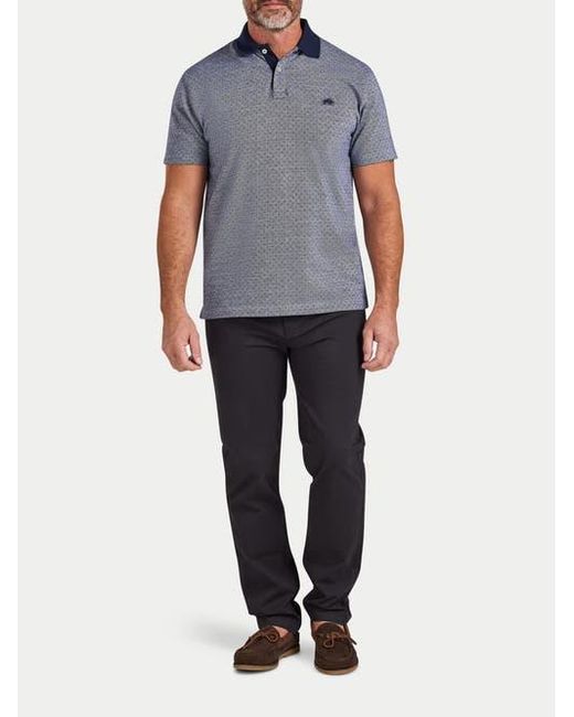 Raging Bull Blue Short Sleeve Dobby Jersey Polo Shirt for men